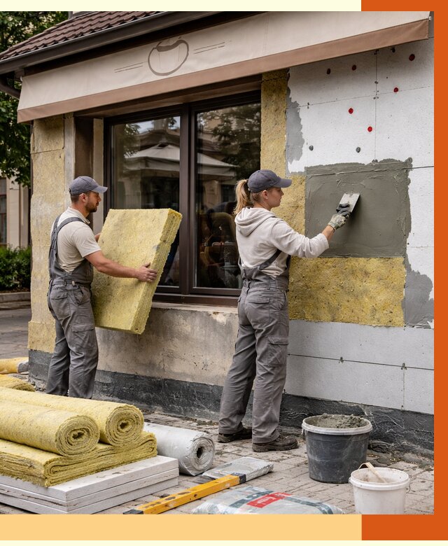 Утепление кафе в Сыктывкаре от 4331 руб/м2 — комплексно под ключ | ТепломастерСкт